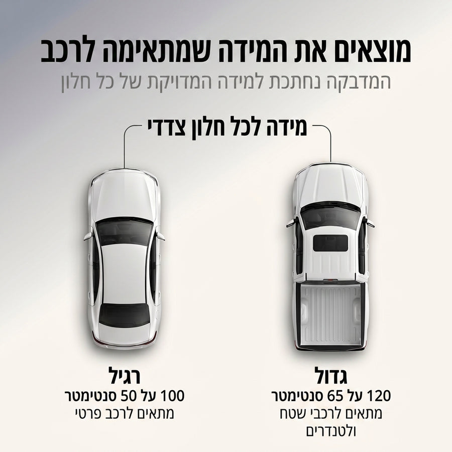 מוצאים את המידה שמתאימה לרכב